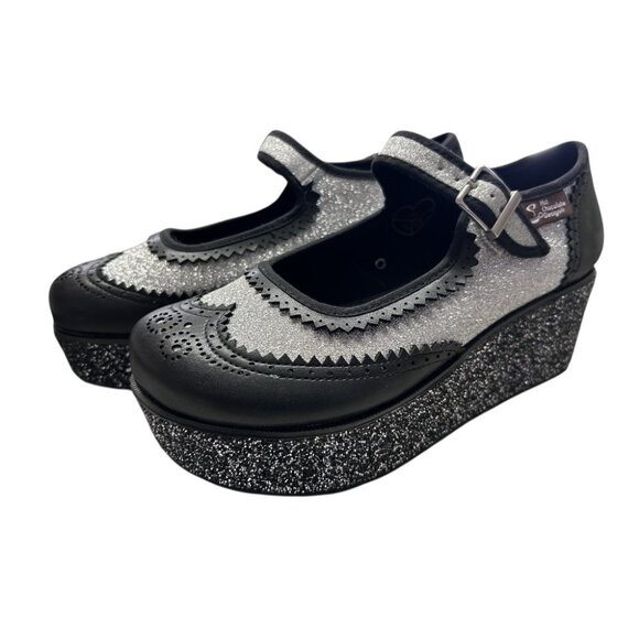 Chocolaticas Hot Chocolate Designs Double Cream Glitter Mary Janes SIZE 5 NWT - Picture 1 of 5